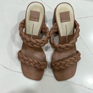 Dolce Vita Braided Strap Chunky Block Heel